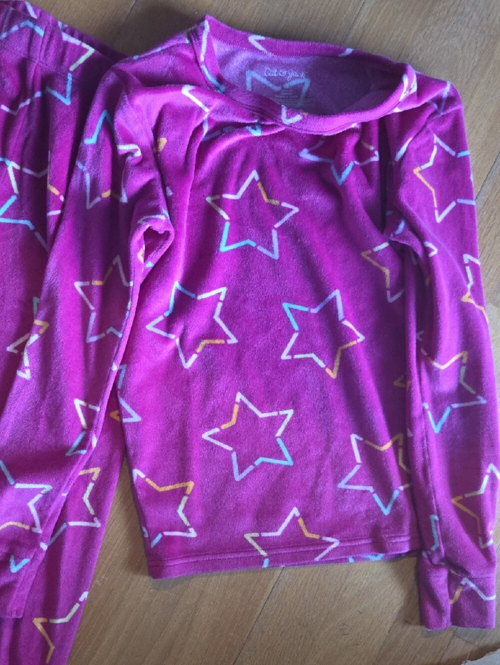 Cat & Jack | Kids Pink Star Fleece Pajama Set - Picture 2 of 5